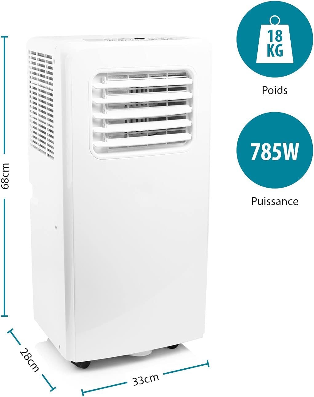 Climatiseur mobile Tristar AC-5477-3-en-1 - Rafraîchit, ventile, déshumidife - 7 000 BTU - 2,05 kW [Classe énergétique D] - Vue 8