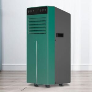 Climatiseur portable, unité de refroidissement de 30 m² avec déshumidificateur, climatiseur mobile silencieux avec kit de fenêtre et télécommande, oscillation à 120°, 2 vitesses, 3 modes, minuter