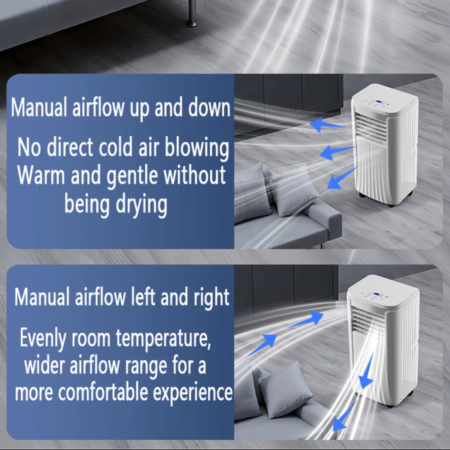 Générique Climatiseur Portable, climatiseur Mobile pour pièce, Ventilateur sans fenêtre avec télécommande, réservoir de 1 Litre, minuterie 24 Heures, r (Style 3, 1 pièce) - Vue 5