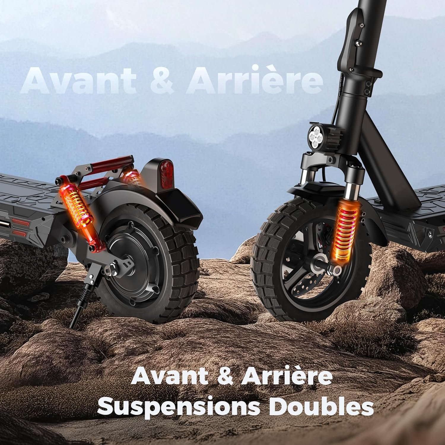 iScooter Trottinette électrique pour Adulte 10" avec serrures électroniques, autonomie 40-45 km, Max 25 km/h, contrôle app, Trottinette électrique Adulte Pliable, Charge 150 kg, Sac - Vue 5
