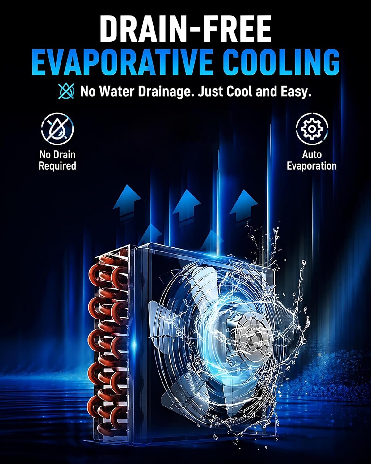Climatiseur Split Portable Camping, 6200 BTU 550 W, 48 V CC/110 V/220 V CA, Ultra Silencieux, 3 Vitesses Ventilation, écran Intelligent, télécommande, idéal Tente, Camping-Car, Camion, fourgonnette - Vue 2