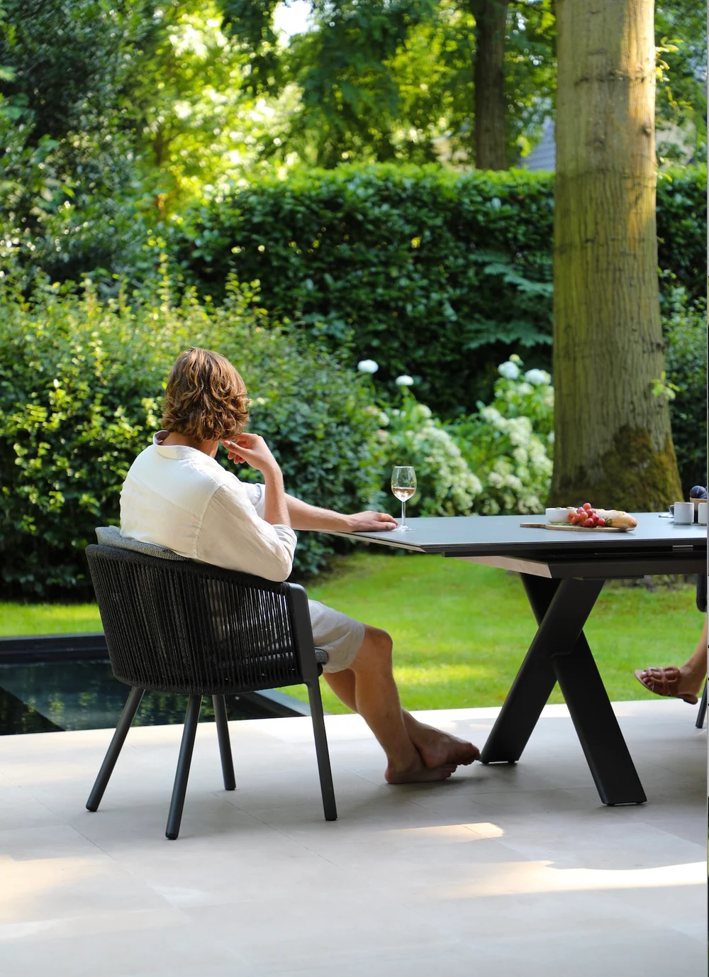 Table extensible en aluminium avec plateau en céramique - LIVIO - Vue 7