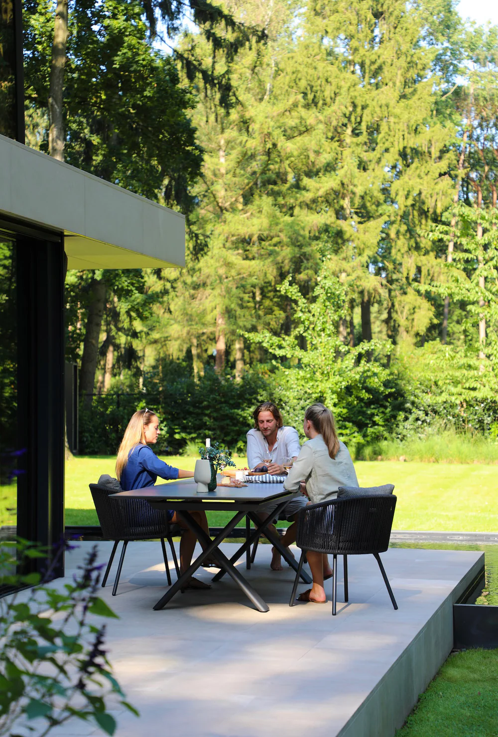 Table extensible en aluminium avec plateau en céramique - LIVIO - Vue 3