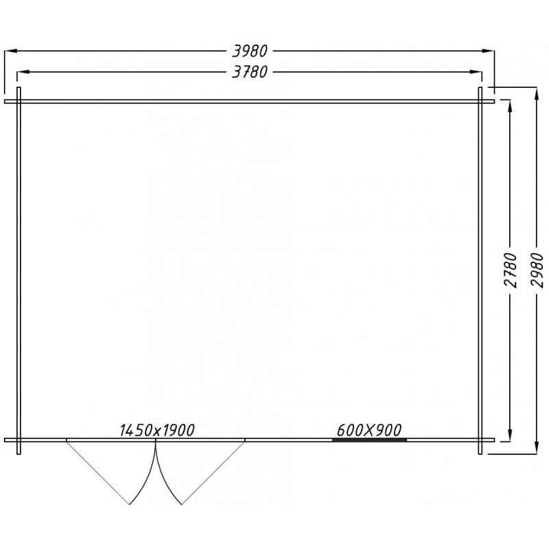 Abri de jardin 12m² PLUS en bois 40mm traité teinté marron Gardy Shelter - Vue 7