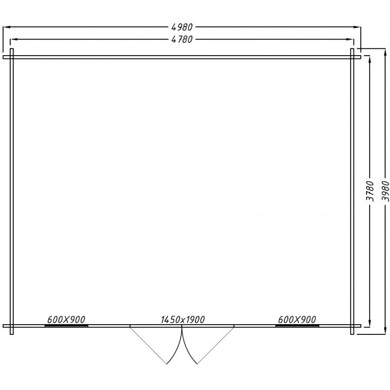 Abri en bois massif 19,8m² PLUS 40mm traité teinté marron Gardy Shelter - Vue 12