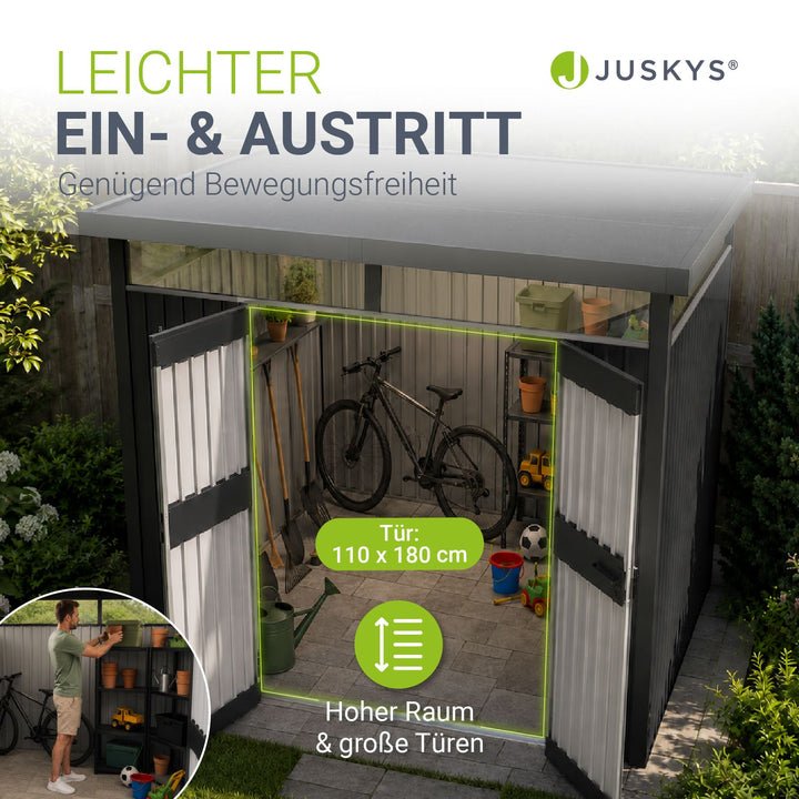 Abri de jardin en métal Lucerne - Vue 3