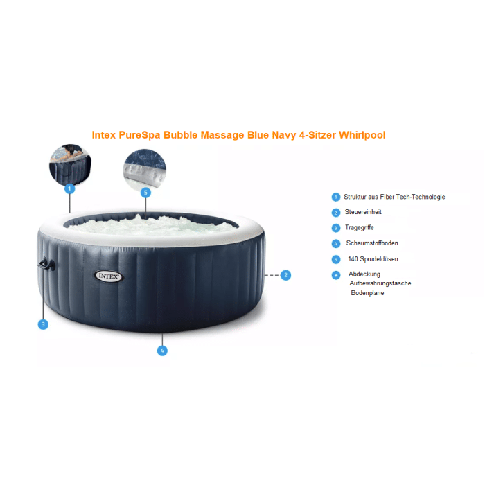 Spa gonflable Intex PureSpa Baltik 4 places (Copie) - Vue 3