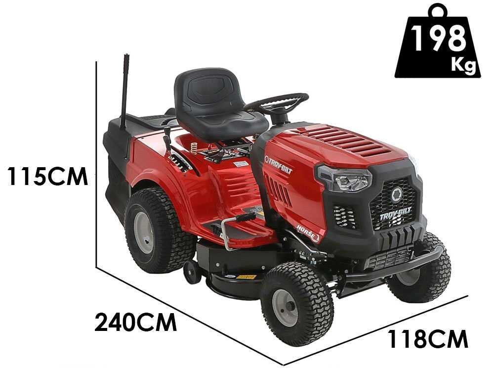Troy Bilt Horse 105T-R - Tracteur tondeuse - boîte hydrostatique - bac de ramassage - Vue 6