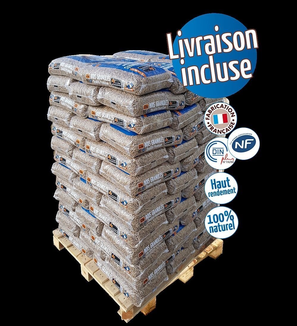 Granulés de Bois WOODSTOCK 1 Palette de 78 Sacs de 15 Kg - Vue 3